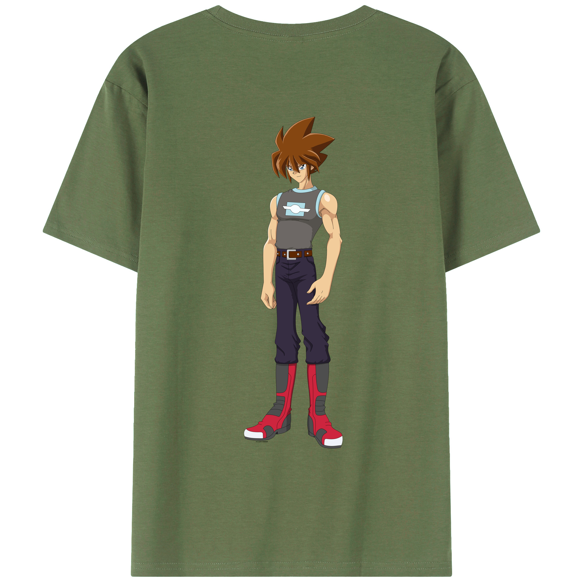 （画像用） 遊☆戯☆王 Yu-Gi-Oh! 綿100％ メンズ半袖Tシャツ（バックプリント） 通気性